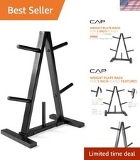 Durable 1-Inch Weight Plate Rack - Heavy-Duty...