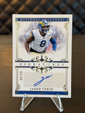 2025 Panini National Treasures Signatures Jared Verse Rams SP Gold Auto /49