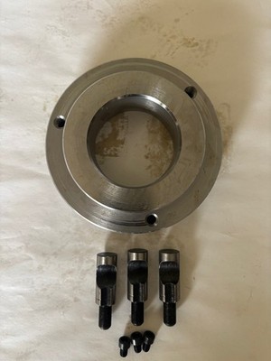 D1-4, CHUCK  ADAPTER PLATE.  5''O.D. , w/ (3) 14mm x 1.5 TAPPED HOLES