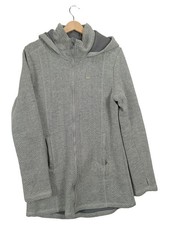 Bench Damen Fleecejacke Kapuze Strickoptik Grau Gr. XL 42