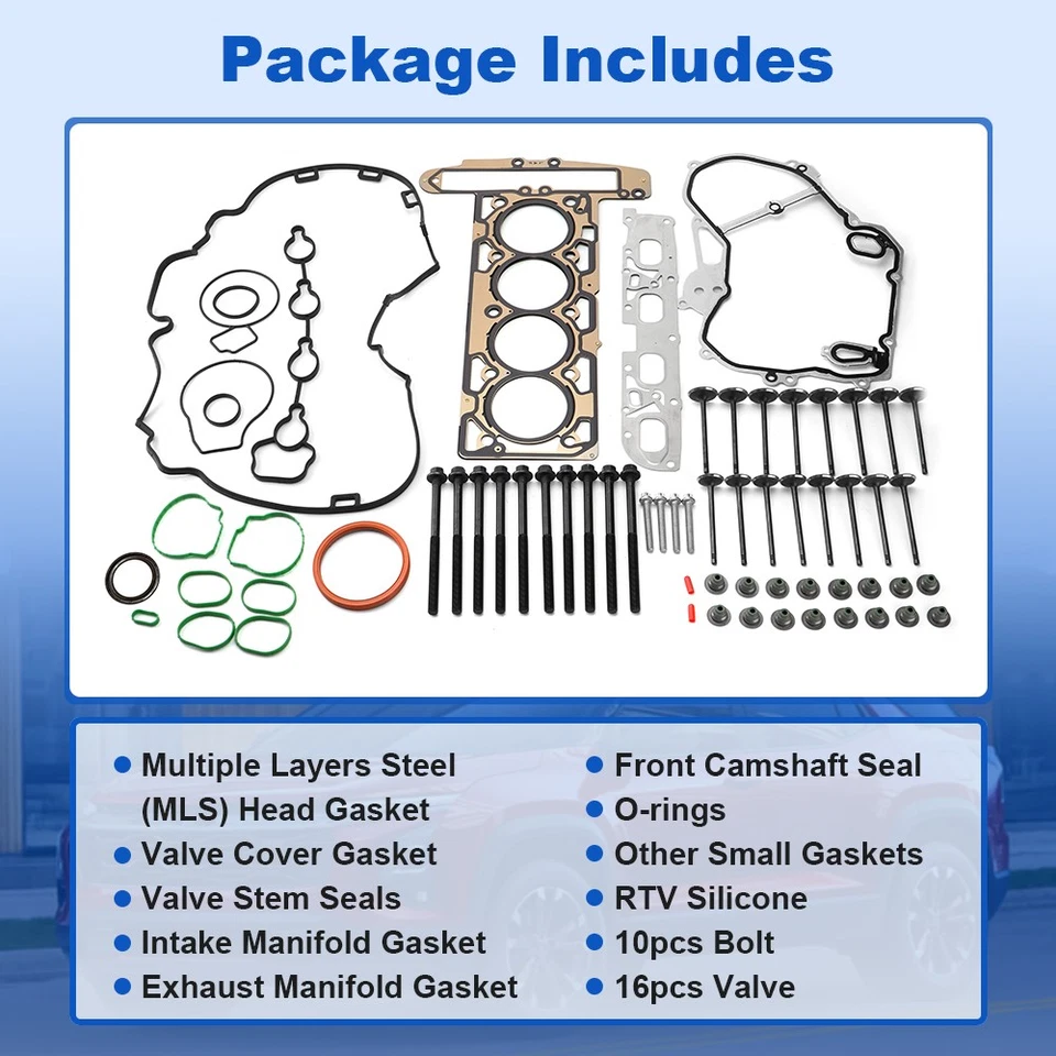 Juego de pernos de junta de culata HS26517PT para Chevrolet Equinox Buick GMC 2,4 L 2010-2017 Foto 4 de 4