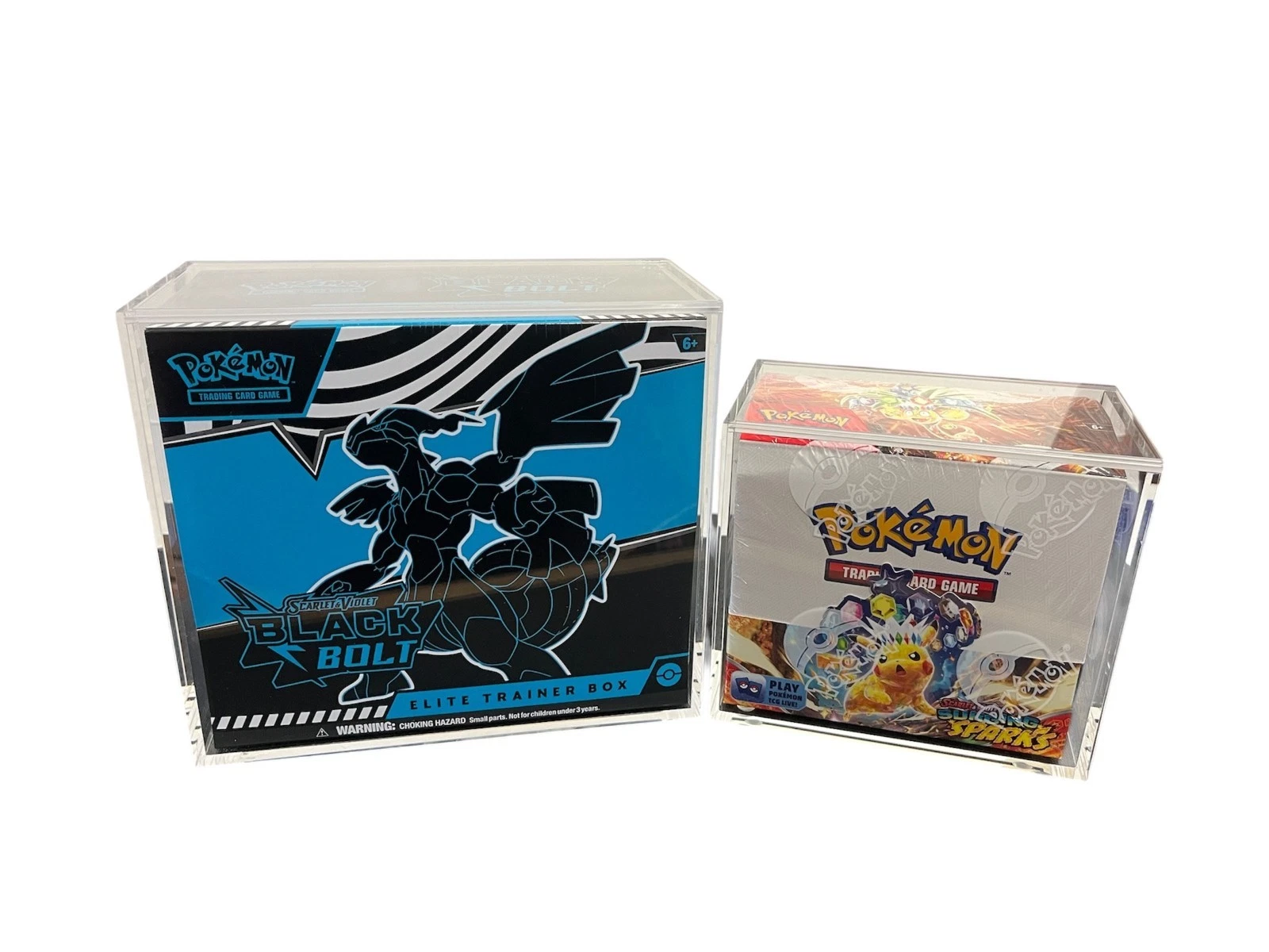 Pro-Safe Acrylic Display Case Elite Trainer Box & Booster box Set of 2