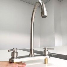 8'' G1/2 Brushed Nickel RV Kitchen Sink Faucet Centerset Vanity Mixer wDrain