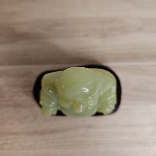 Vintage Jade Smiling Buddha Hand Carved Weighing About 540 grams W/o Base - Picture 8 of 9