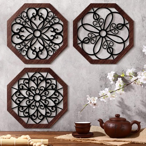 4 Pieces Thicken Rustic Wall Decor Modern Farmhouse Art Wooden... - Picture 3 of 7