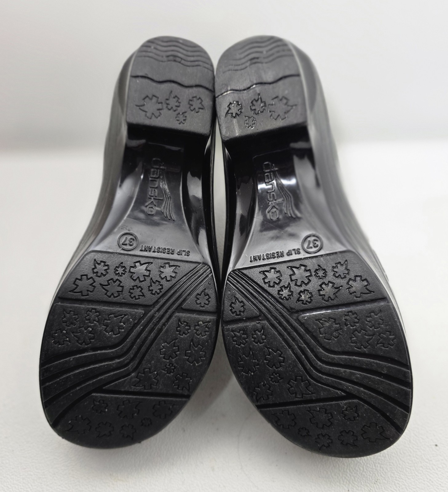 Dansko Pixie Floral Molded Black Rubber Clogs Sli… - image 8