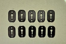 Lot Of 10 Black Victorian Door Key Hole Escutcheon Plates New-old Stock Hardware Lot Of 10 Black Victorian Door Key Hole Escutcheon Plates New-old Stock Hardware - Image 1