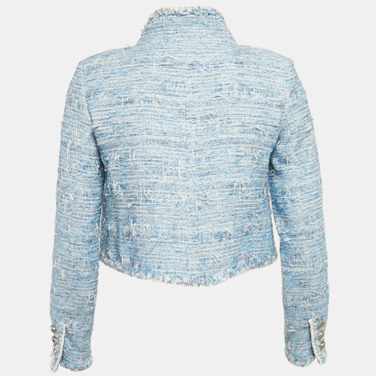 Chanel blusa blu giacca manica lunga S