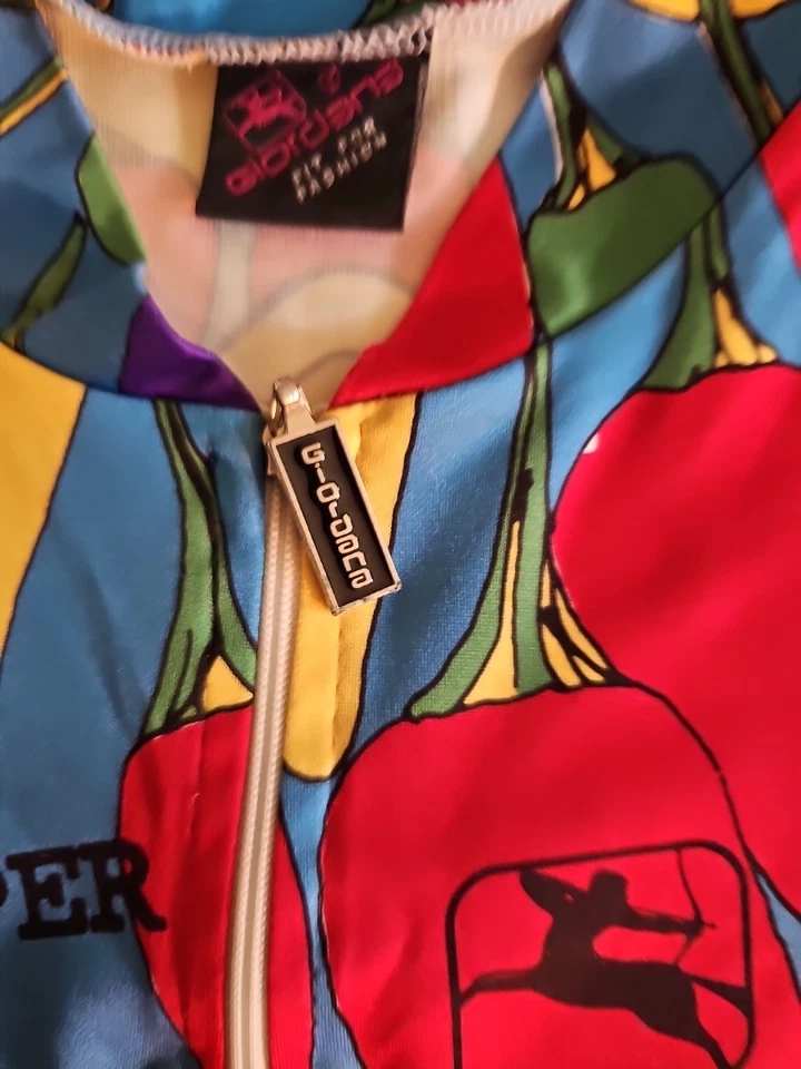 Vintage Giordana Cycling Jersey Armadillo Club Chili Pepper 90s Italy L - Image 4 of 4