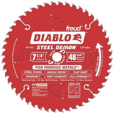 Diablo Steel Demon D0748CFX Circular Saw Blade, 7-1/4 in Dia, 5/8 in Arbor, Cerm