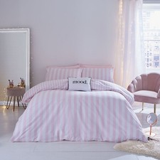 Image of Sassy B Stripe Tease Print Reversible Duvet Cover Set Bedding Bedroom Linen UK
