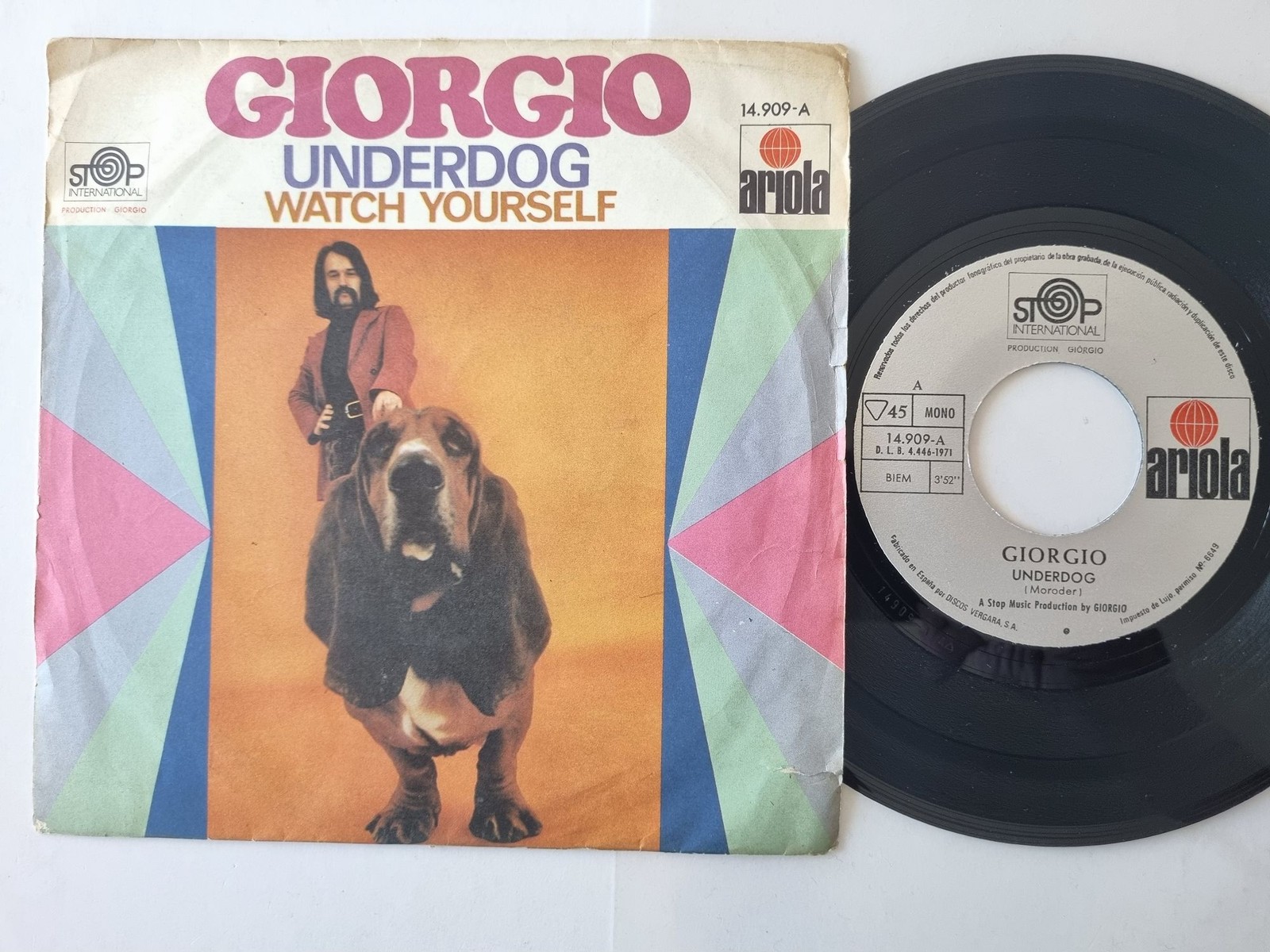 Giorgio Moroder - Underdog/ Watch Yourself 7'' Vinyl Spain