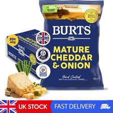 Mature Cheddar And Onion Hand Cooked Chips - 20 X 40 G Multipack Crisps Box -