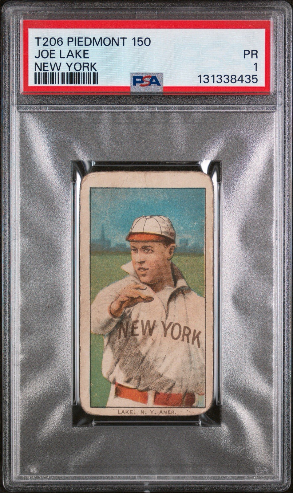 1909 T206 Piedmont 150 Joe Lake NEW YORK SGC 1