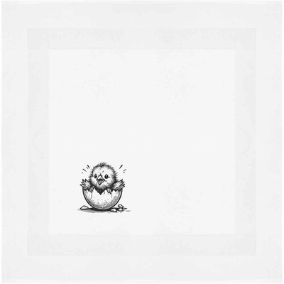 Baumwollserviette/Essenstuch ''Baby Küken schlüpfen'' (NK00040397)