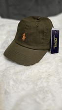 mens womens Ralph Lauren Baseball Unisex Cap - olive green Khaki BNWT Adjustable