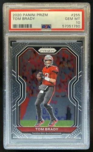 2020 Panini Prizm Tom Brady #255 Buccaneers PSA 10 GEM MINT
