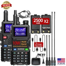 Ham Radio AR-10W: Long Range NOAA Emergency Walkie Talkies with 999 Channels