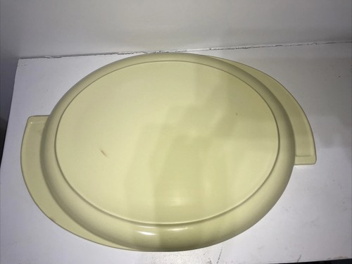 Piatto da portata vintage Boonton Ware melamina metà secolo giallo atomico - Foto 6 di 15