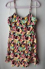 Nine West Colorful Floral Dress with straps and flattering fit Size M