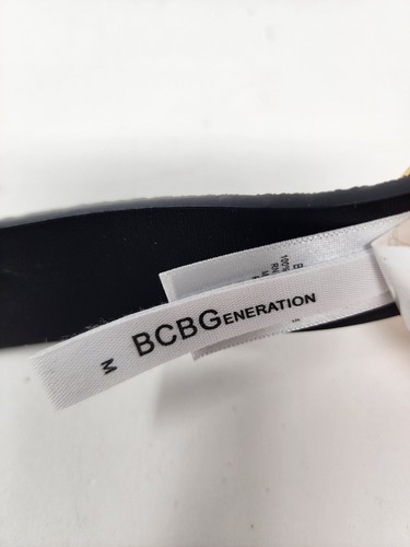 BCBGeneration Cintura Donna Media Nera Glitter Reversibile Fibbia Oro Nuova - Foto 2 di 7