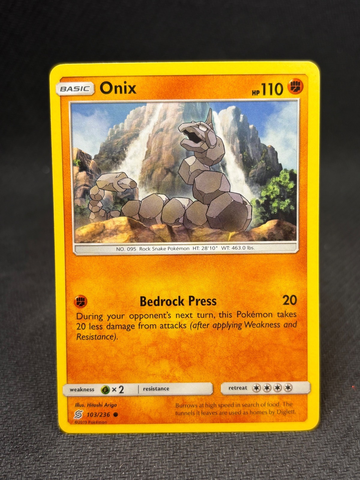 Onix 103/236 Common Unified Minds Pokemon Lightly Played