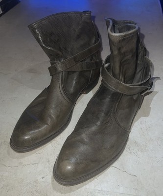 Frye Women Dorado 77547 Ankle Leather Boots moto shoes Size 8M Charcoal Gray