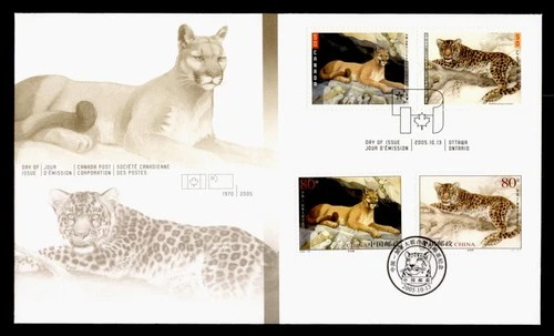 DR WHO 2005 CANADA FDC JOINT ISSUE CHINA PRC ANIMAL COMBO M79721