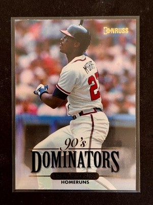 1993 Donruss 90s Dominators - Fred McGriff #3 Homeruns Braves MLB HOF  