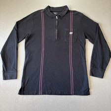 OBEY Sidestep Zip Polo Shirt Mens M Rugby Streetwear Skatewear Y2K Retro Grunge