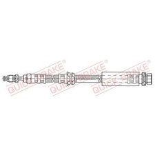 1x ORIGINAL® Quick Brake Bremsschlauch Vorne, Links, Rechts für Ford FIESTA V