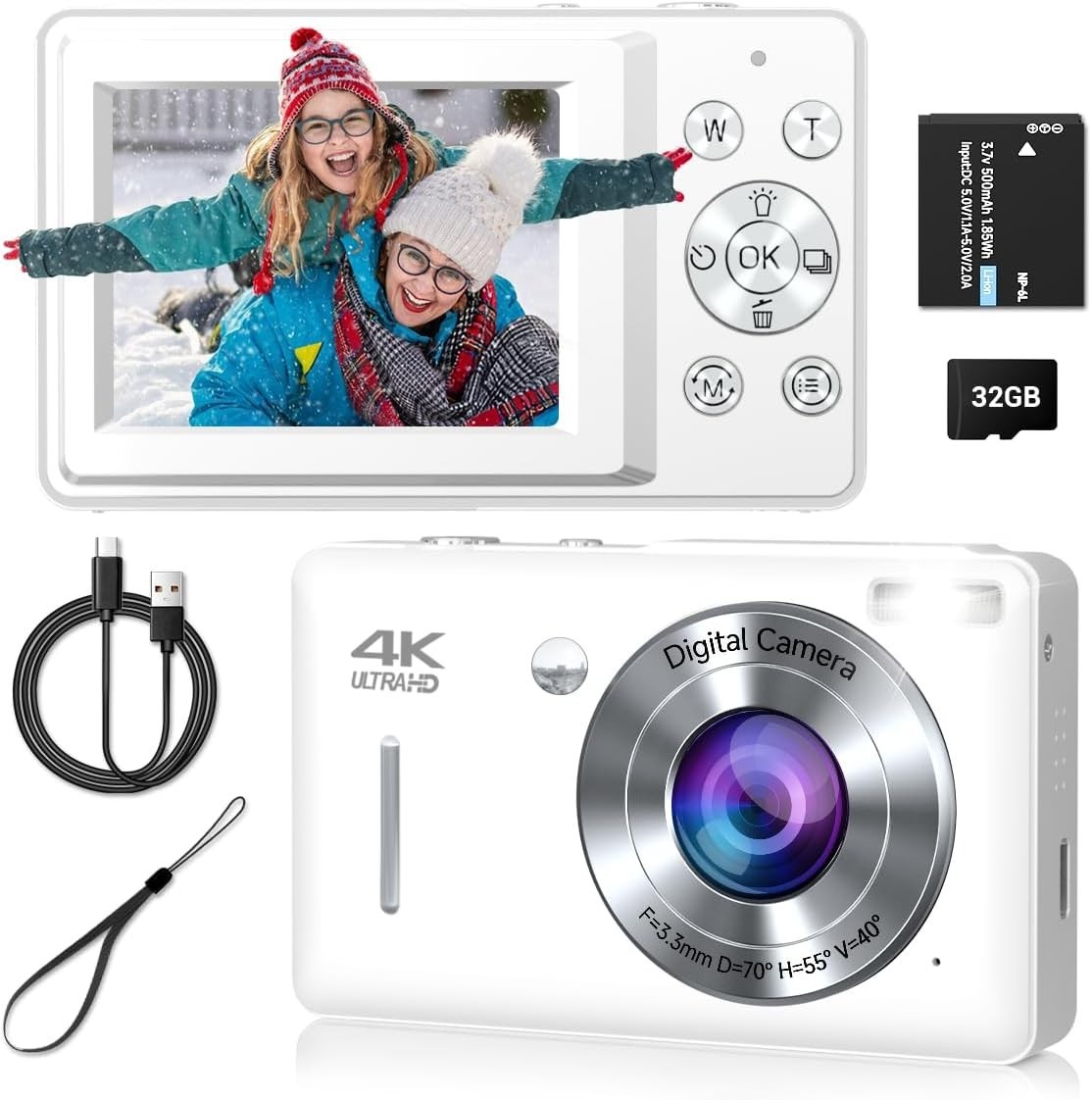 44MP Point and Shoot Camera with Smile Capture & Anti-Shake 