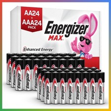 AA and AAA Batteries, 48 Count, Combo Pack Contains 24 Max Double A and 24 Max T