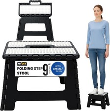 Folding Step Stool 9 Inch Non Slip Heavy Duty Lightweight Portable Stool 150KG