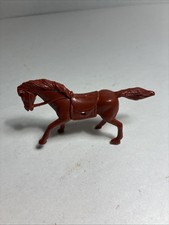 Vintage 1950's Cowboy Western Toy Plastic Horse Brown