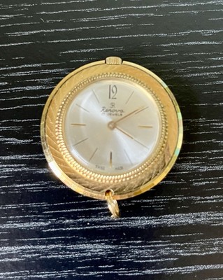 Renova 17 Jewels Gold Tone Fob/Pendant Watch Swiss Made Lona LTD