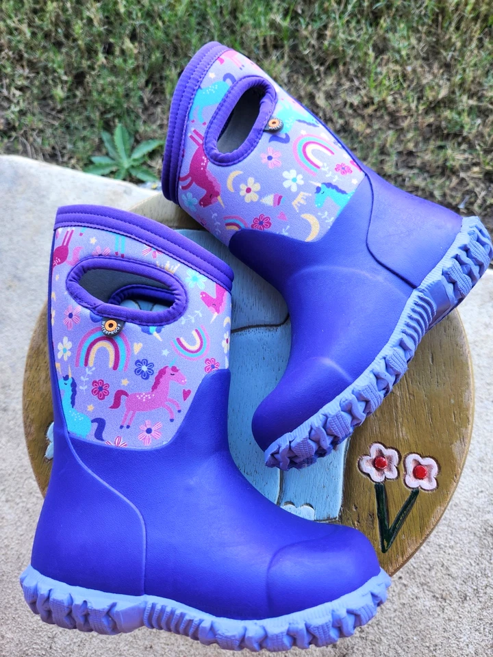 Bota de Nieve Bogs "Unicornio" Niñas TOTALMENTE NUEVA Niño 9C Foto 4 de 4