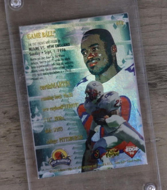 NFL Collectors Edge 96 Game Ball Curtis Martin 616 1996 Foto 2 de 2