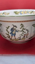 Vtg Gallo Landleben a la campagne Fayence Nesting Bowl French Scenes19th Ctnry