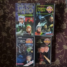 Doctor Who VHS x4 Pertwee Green Death Frontier in Space Silurians Three Doctors