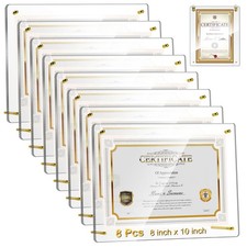 8 Pcs Acrylic Photo Frame 8x10'' Clear Floating Picture Frame Frameless Photo...