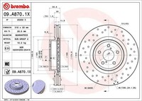 2X Bremsscheibe Vorne Brembo 09A8701X Passend FÜR Subaru