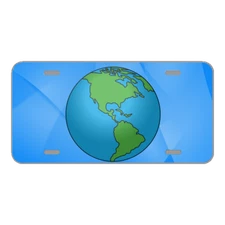 Custom Novelty License Plate With Earth Design Add Names