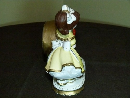 Vintage Working Narco Small Ceramic Mechanical Mantle Clock - Picture 4 of 11