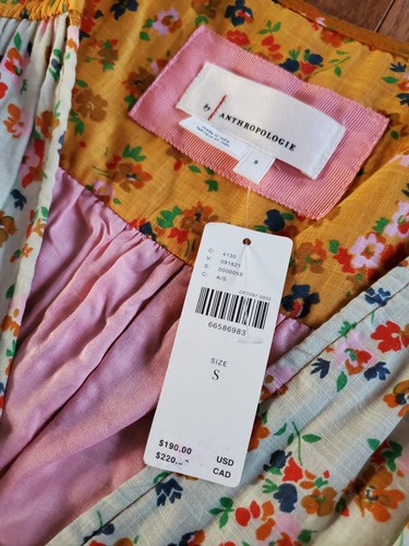 NWT Anthropologie Tiered & True Multicolor Floral Maxi Dress Size S (MSRP: $190) - Picture 12 of 20