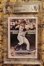 2022 Topps Japan Signed Steven Kwan Autographed BAS BGS Beckett Auto RC Rookie 