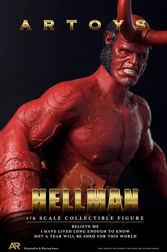 Hellboy:Rise of the Bloo 1/6 Action Figure Collection Three Head Sculpture 12'' - Picture 5 of 10