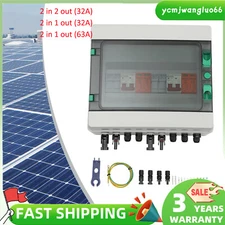 DC 500V/1000V Solar PV Combiner Box 2 Strings Circuit Breaker For Solar Panel