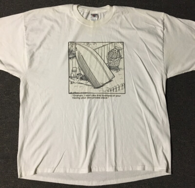 Vtg Dont Like You Having Your Own Place Faded Comic Shirt XXL Funny Humor Grunge