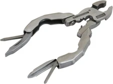 SWISS+TECH ST50016 Polished Stainless Steel 9-In-1 Micro Pocket Multitool with S